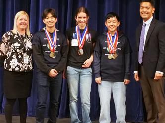 winners with their medals